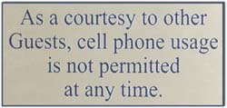 Signs- No Cell Phones